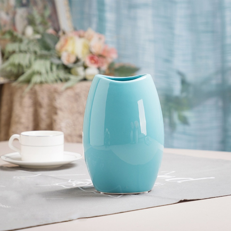 满天星花瓶摆件宜家客厅白瓷小清新干花插花创意陶瓷花器简约现代法式鹅蛋花瓶中号蓝 上口径8cm高19cm 中等报价 参数 图片 视频 怎么样 问答 苏宁易购