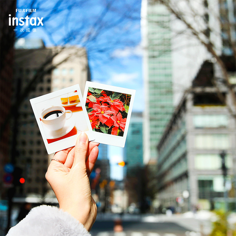 富士(FUJIFILM)INSTAX 拍立得 相机 一次成像相机SQUARE SQ6特惠 珍珠白色 富士方形尺寸胶片相机