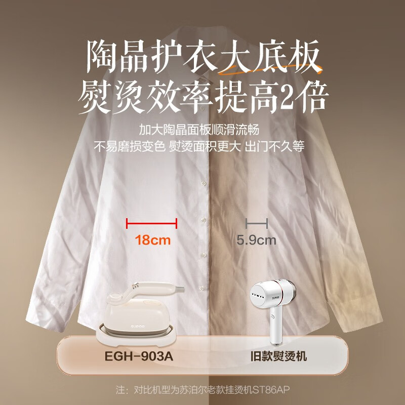 苏泊尔(SUPOR)手持挂烫机家用微增压大蒸汽电熨斗手持熨烫机1500W大功率旅游出差便携式除菌熨斗 EGH-903A