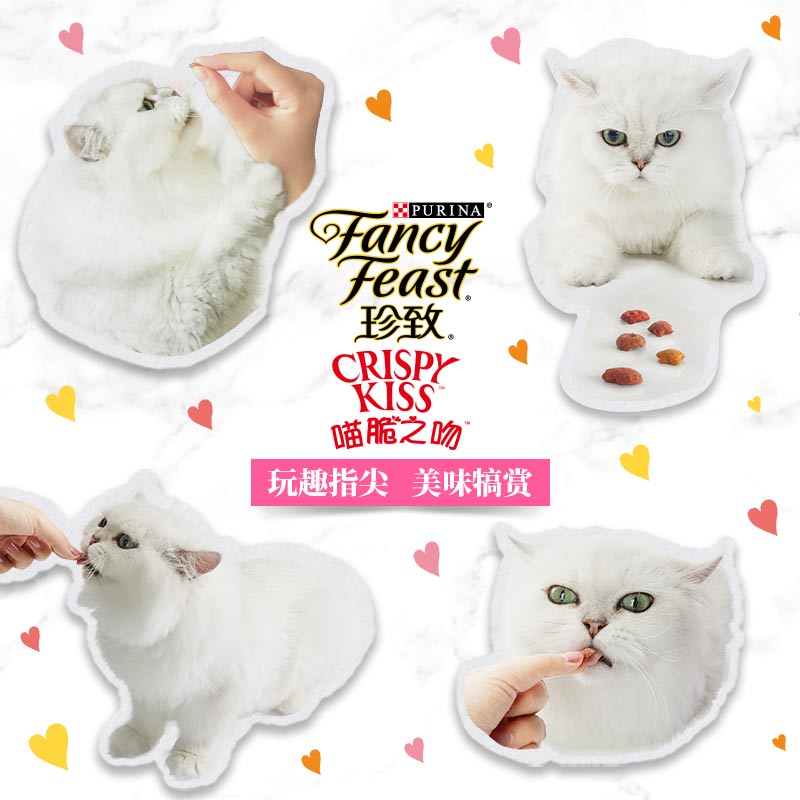 珍致成猫幼猫猫咪零食磨牙洁齿高蛋白营养猫薄荷饼干喵脆之吻猫零食小鱼饼干3包高清大图