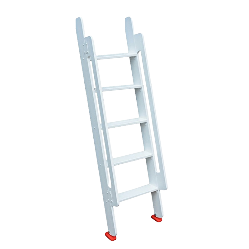 围达 实木白色直梯 扶手款-5踏步 个高清大图