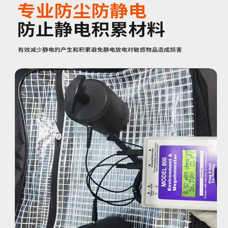 阖嘉(YBBH) PVC防静电背包透明双肩包 17寸黑色肩带YB-PVC-17F高清大图
