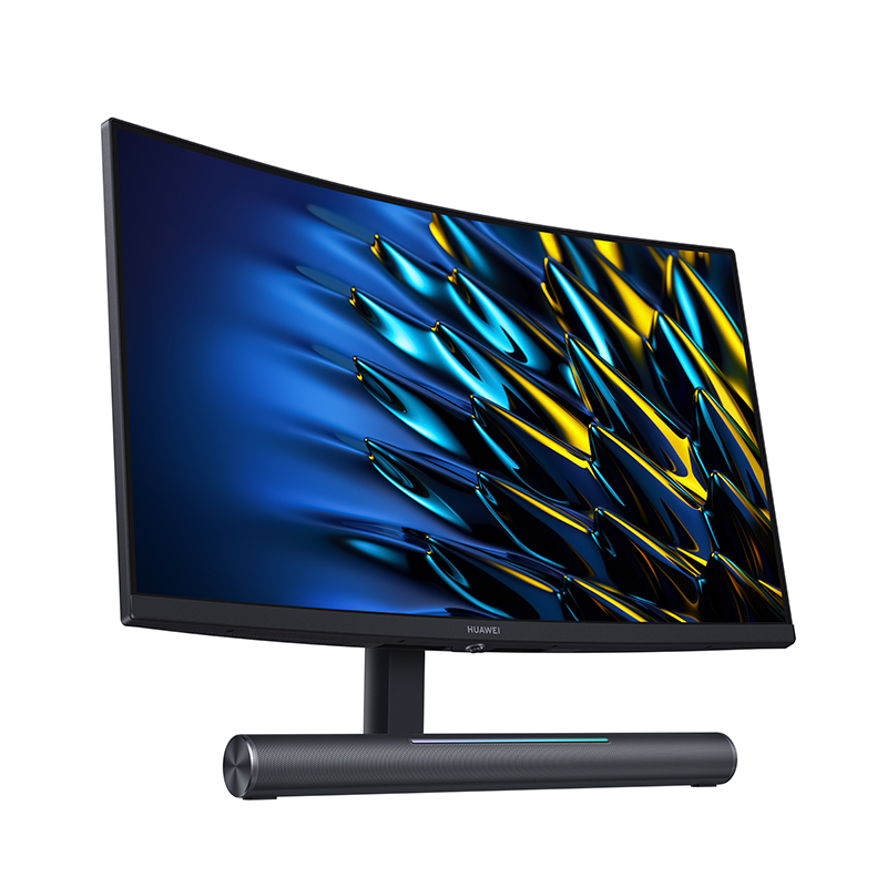 华为HUAWEI MateView GT 27英寸2K超清曲面屏显示器 165Hz刷新率90% P3色域 HDR10 低蓝光无频闪莱茵护眼认证 SoundBar立体声场 双MIC