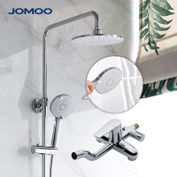 JOMOO九牧卫浴淋浴器家用全铜雅黑恒温浴室卫生间增压花洒手持沐浴喷枪花洒升降挂墙式36453