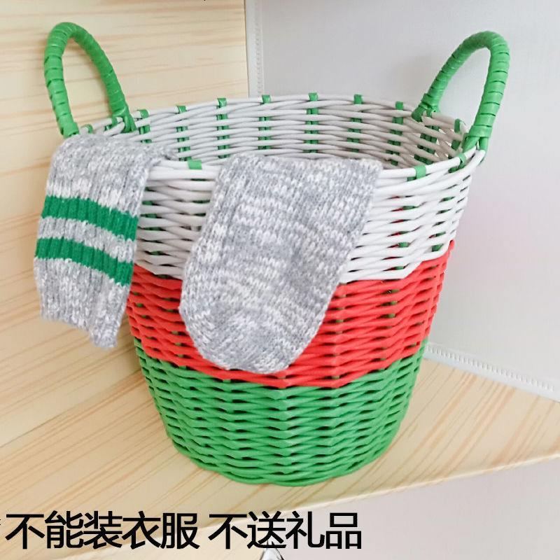 脏字篓装喽塑料脏衣篮大号洗衣篮脏收纳筐脏衣桶收衣服框家用软塑 S（24*18*22）小号 蓝色花色