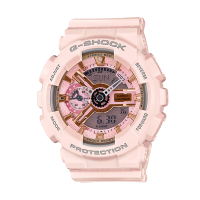 卡西欧(CASIO)G-SHOCK 防水防震防磁运动女表石英手表 GMA-S110MP-4A1PR