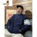 YANXULINH2023AW日系慵懒风复古设计感毛衣男宽松TB休闲套头上衣T XL TB蓝