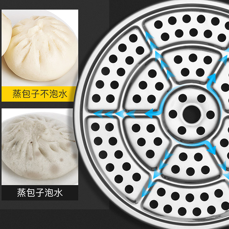 苏泊尔(SUPOR)304不锈钢蒸锅双层复底汤锅二层大容量高拱盖电磁炉燃气锅具EZ26BS04高清大图