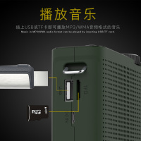 PANDA/熊猫K75无线特高频UHF扩音机教师教学导游用小蜜蜂专用扩音器便携播放机迷你插卡音箱 军绿色