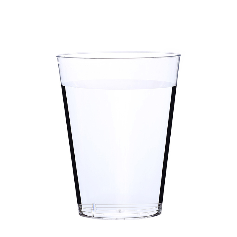 一次性杯子【150ml*台阶杯*120个杯】加厚航空杯台阶杯透明饮水杯硬塑料杯