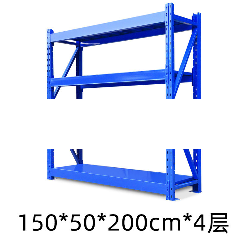 乙壬承重1000kg货架置物架钢制货架长150宽50高200CM[工厂现做 7天内发货]高清大图