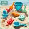 加厚款沙滩9件套 儿童沙滩玩具套装宝宝戏水玩沙挖沙决明子沙漏大号铲子沙滩桶工具