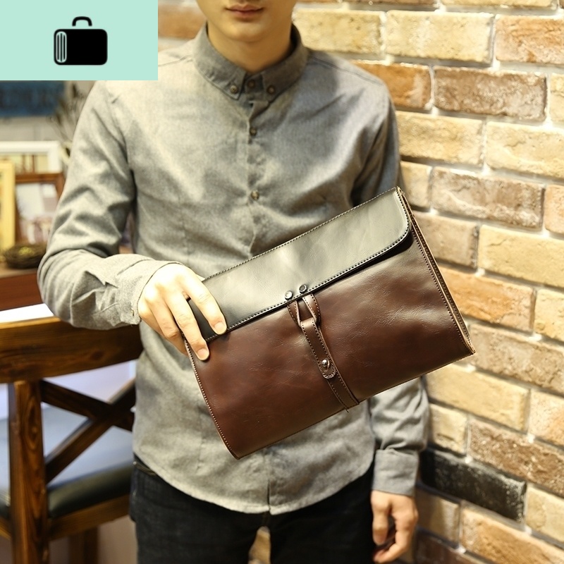 2020新款皮手拿包时尚男士信封包潮流商务包休闲包韩版包包潮牌new