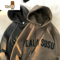 YANXU卫衣男女同款双层帽硬挺vintage外套bf连帽薄冬加绒加厚