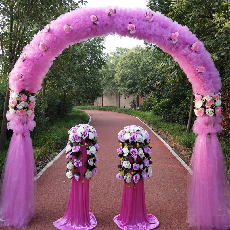 升降路引一个价位 心形|婚庆花门雪纱绢花拱门花门幸福门道具婚礼店庆