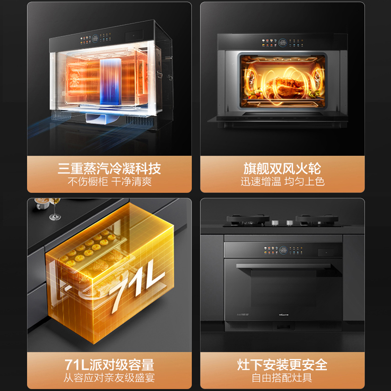 万和(Vanward)创新分体自由嵌百搭不挑柜蒸烤箱 JC-X20i高清大图