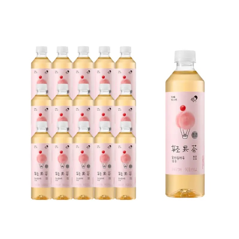 喜茶蜜桃蔓越莓绿茶果味茶饮料4.0 450ml*15瓶/箱