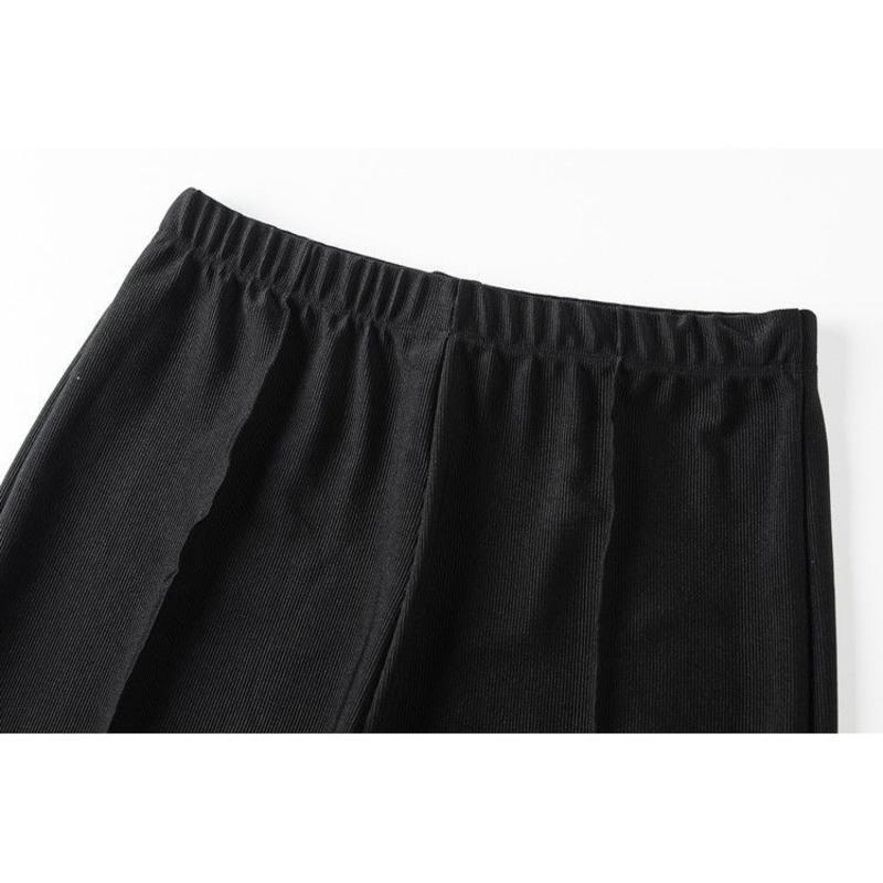 老款脚蹬裤老式踩脚条纹健美裤中老年女士高腰宽松外穿打底裤黑色808