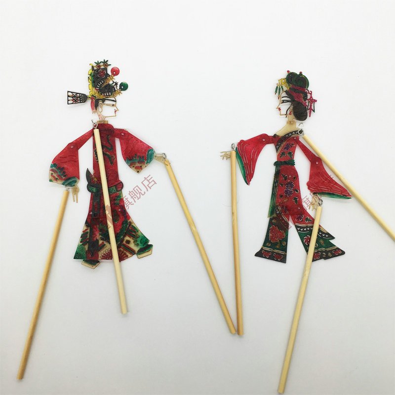 猫 皮影戏道具套装 人偶 幼儿园可操作皮影 手工diy 幕布表演