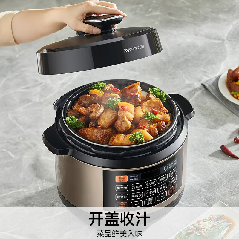 九阳智能双胆电压力锅6L大容量触摸控制1000W预约12小时多功能家用电器高清大图