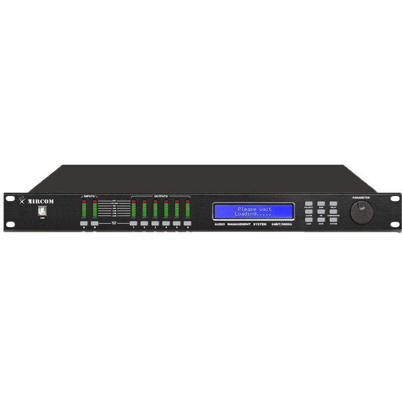 捷讯XC-DSP46音箱处理器(4进6出)适用低噪声电路设计备有录音输出功能(黑色)高清大图