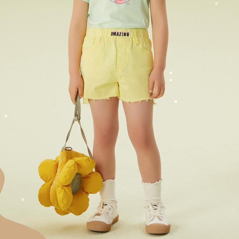 [99元3件]moomoo童装女童短裤儿童裤子夏季新款洋气潮流女童精灵牛仔短裤