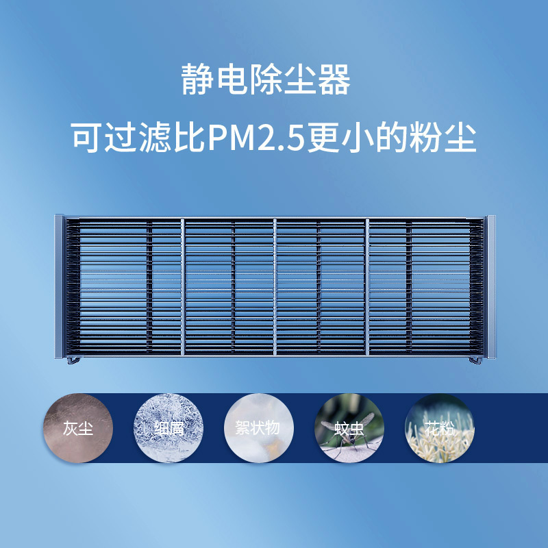 远大(BROAD)洁净新风机SF500热回收新风系统家用空气净化通风换气除烟尘除PM2除甲醛适用200㎡以内大空间
