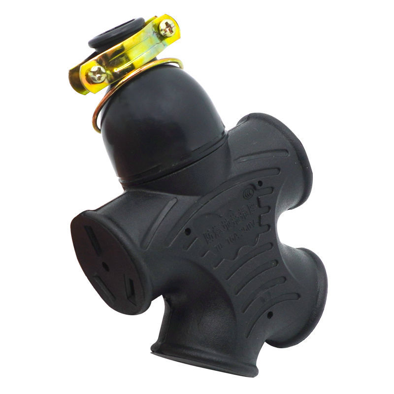 包胶[10-16A]4000W 1个装 家用排插包胶抗压地拖接线板插座 无线带灯16A大功率插板加厚铜片
