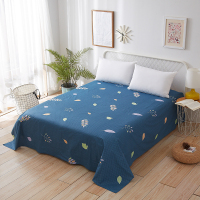 PY恒源祥家纺床上用品全棉床单单件HYX003DP淡雅清新全棉印花床单(兰)230*240cm