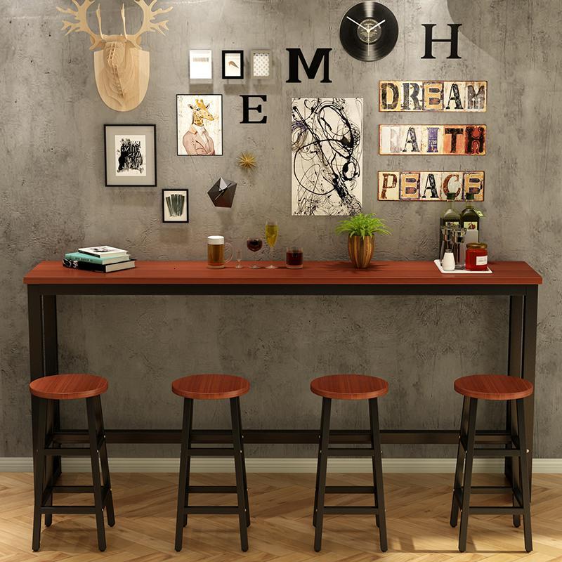 苏宁严选简约现代靠墙吧台桌家用客厅小吧台桌长条桌窄桌高脚桌咖啡