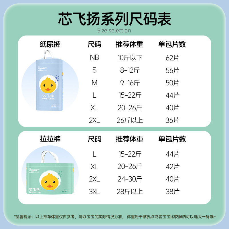柔丫芯飞扬系列纸尿裤超薄悬浮双芯海量瞬吸强劲锁水