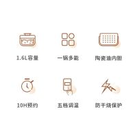 LOTOR电煮锅多功能一体锅小型2-3人便携家用电火锅宿舍学生锅17C