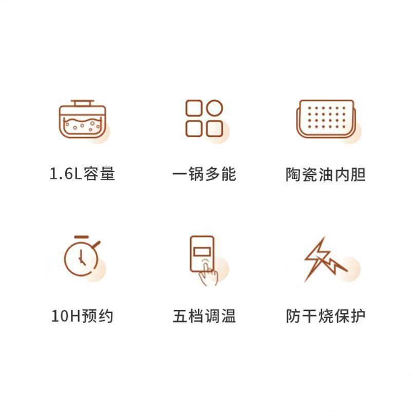 LOTOR电煮锅多功能一体锅小型2-3人便携家用电火锅宿舍学生锅17C