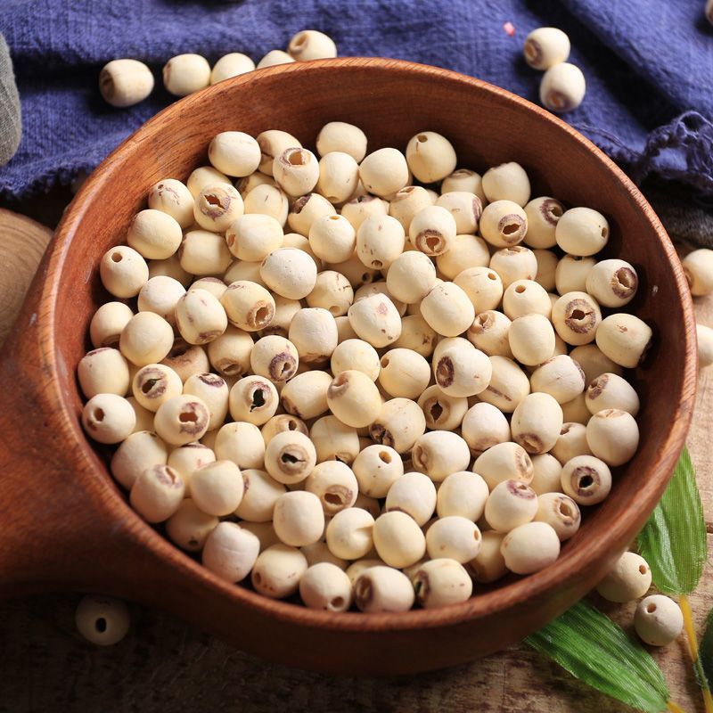 赛卡伊 莲子干货 去芯湘莲无心白莲子特产磨皮通心寸三莲