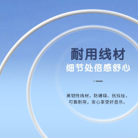 漫步者(EDIFIER)H180Plus 半入耳式有线耳机 Type-c接口 Hi-Res金标认证 支持APP 白色