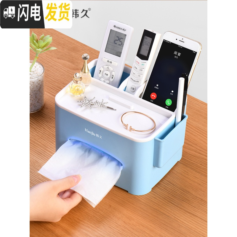 三维工匠纸巾盒抽纸盒遥控器收纳客厅家用创意可爱餐厅茶几简约多功能收纳盒高清大图