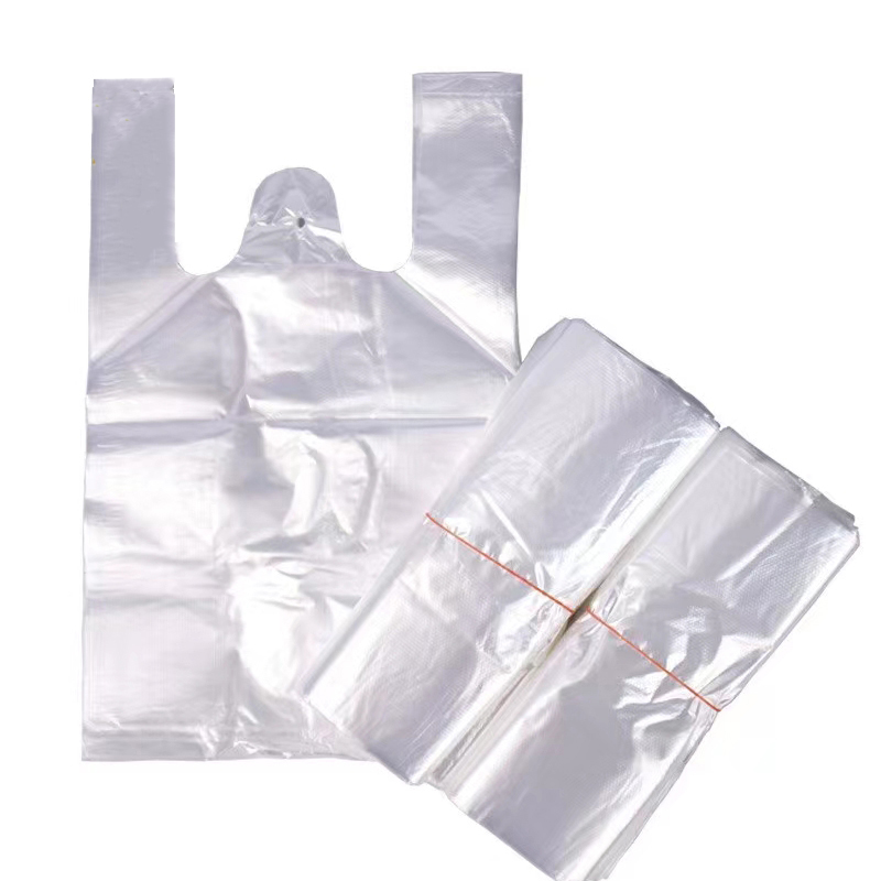 炯毅 一次性透明塑料袋批发商用大小号背心食品外卖打包方便袋子手提袋 食品袋 30cm*50cm 100个/捆高清大图