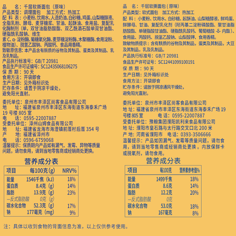 比比赞千层软撕手撕800g面包整箱早餐速食糕点休闲零食品小吃夜宵