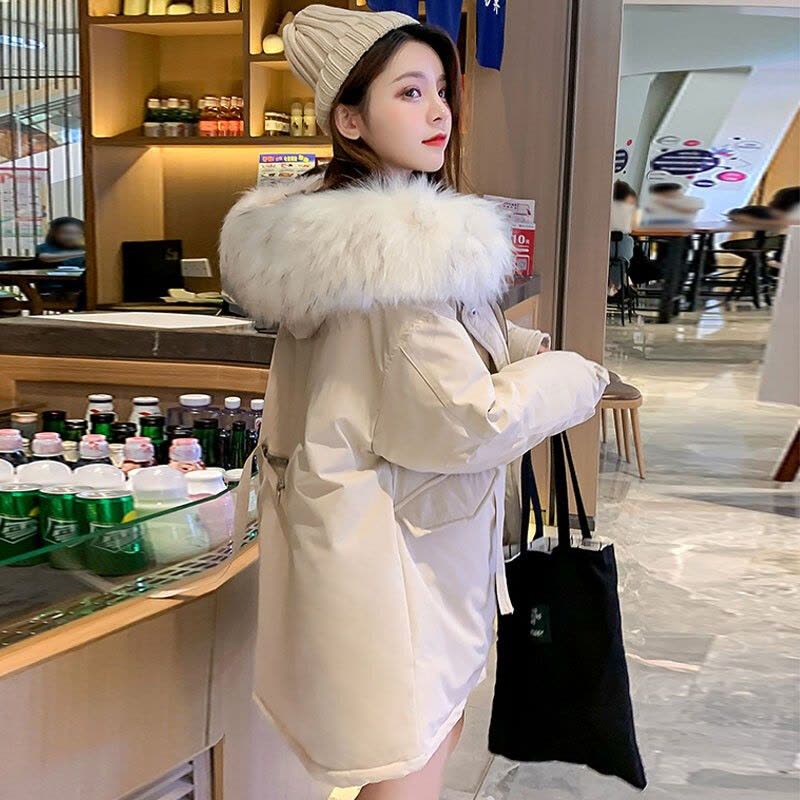 迪鲁奥(DILUAO)孕妇装2021秋冬新款韩版棉服女大毛领上衣外套A版大码孕妇装图片