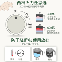 小浣熊电热锅多功能蒸煮一体家用全自动电煮锅宿舍迷你泡面小火锅 薄荷绿带蒸笼