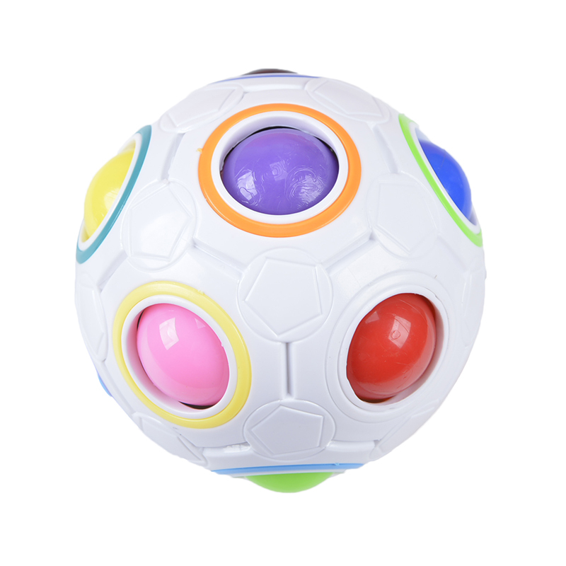 魔方球彩虹球按压手指足球弹性减压球儿童智力创意魔力球手掌|解压