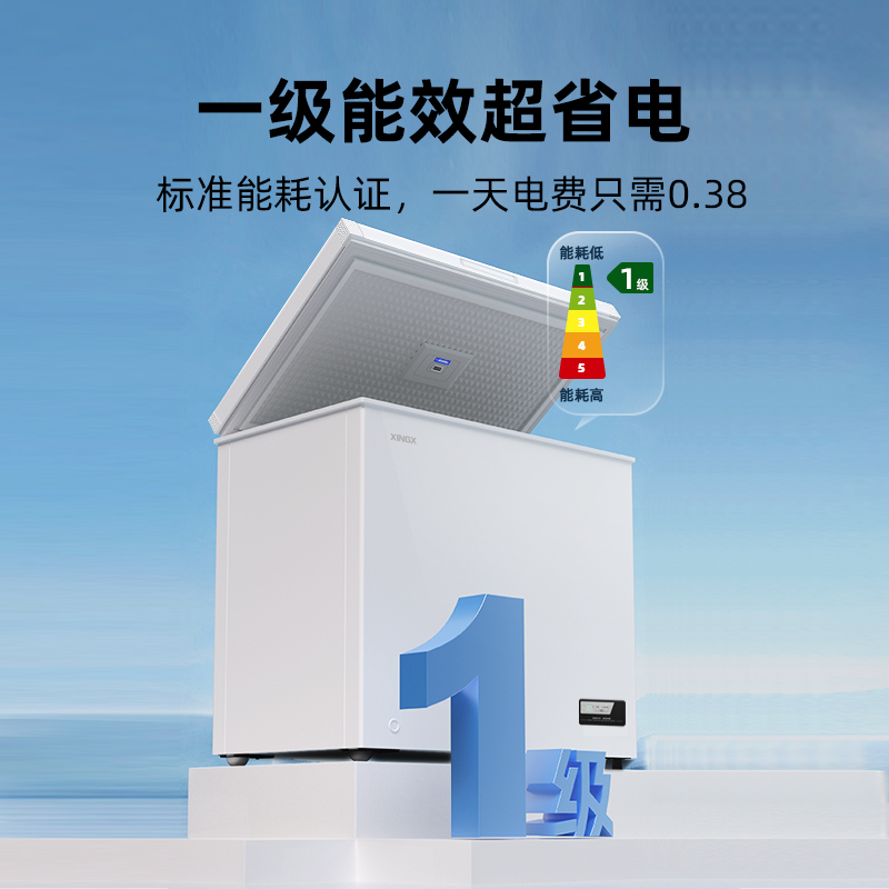 星星冰柜家用小型冷藏冷冻两用商用冷冻柜大容量减霜节能冷冻柜BD/BC-200DE高清大图