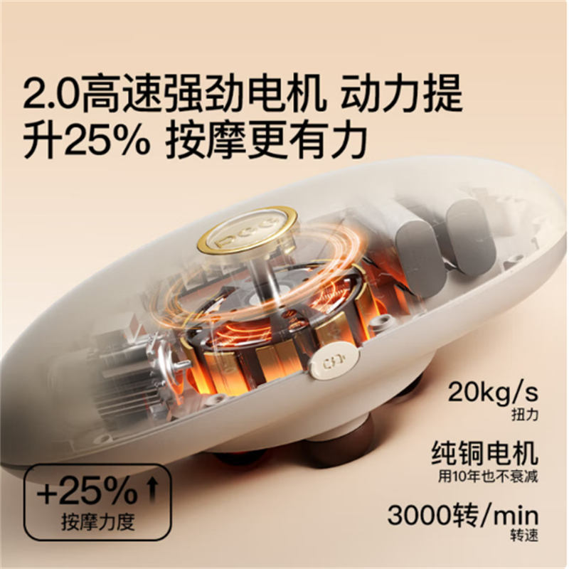 PGG 腹部腰部按摩器 W2 2500mA黄色(单位:个)高清大图