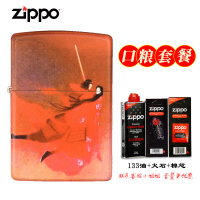 zippo打火机正品 漆面彩印大话西游一生所爱大圣娶亲镀金一生所爱古银意中人个性生日礼物爱情系列 铜 黄色 礼物