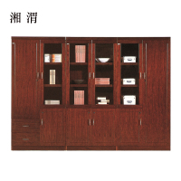 湘渭办公室背景柜文件柜木质书柜储物柜2700*420*2000mm[工厂现做 七天内发货]