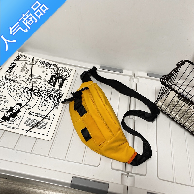 封后潮牌日系胸包斜挎包男士休闲小挎包斜跨单肩包男士腰包女