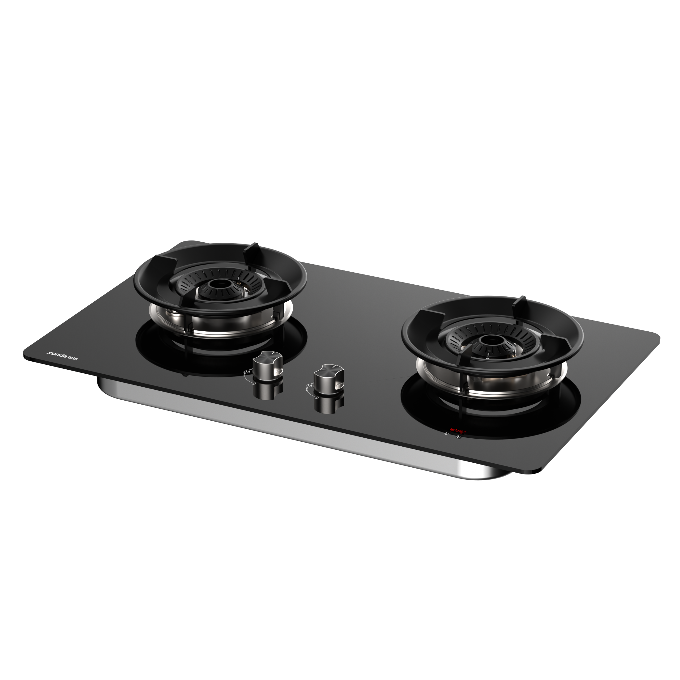 迅达灶具家用可定时双灶70%热效率猛火燃气灶D2(天然气)高清大图