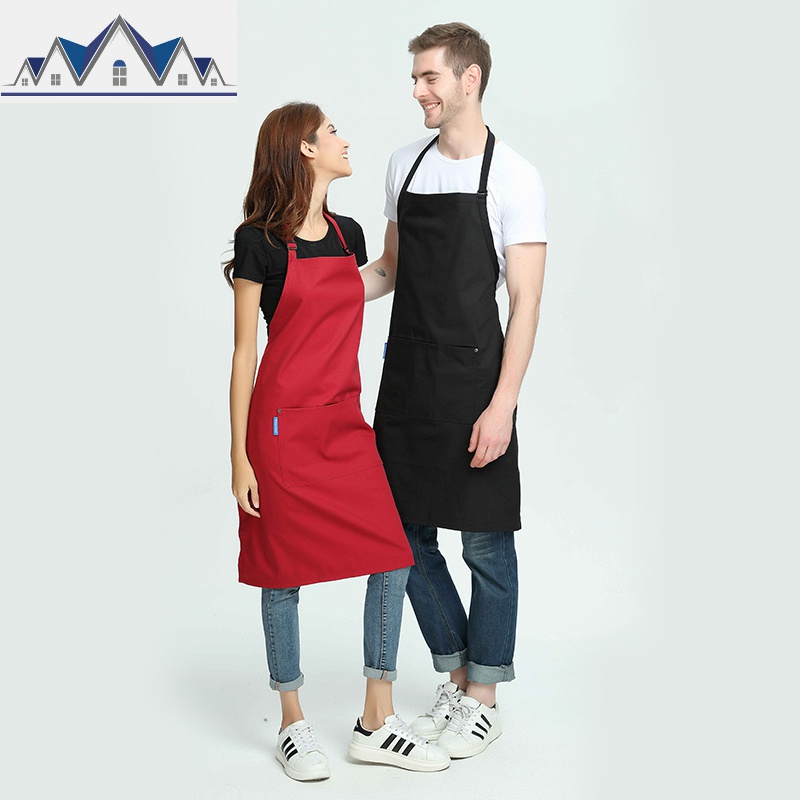 韩版时尚挂脖围裙厨房家居做饭男女围腰厨师工作服咖啡店_1_936高清大图