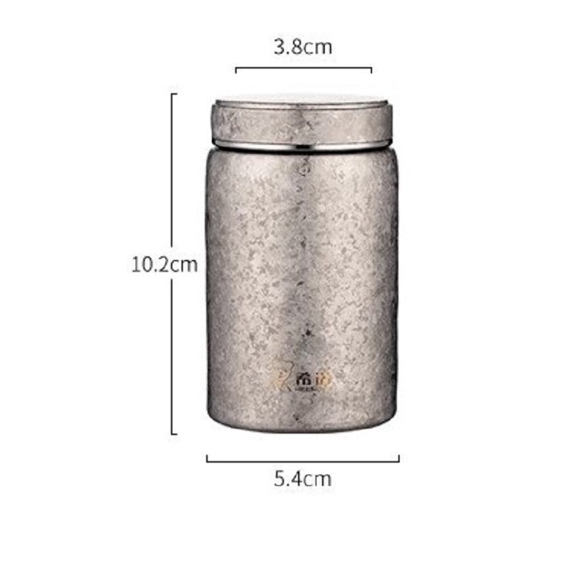 希诺纯钛茶叶罐200ml XN-T108