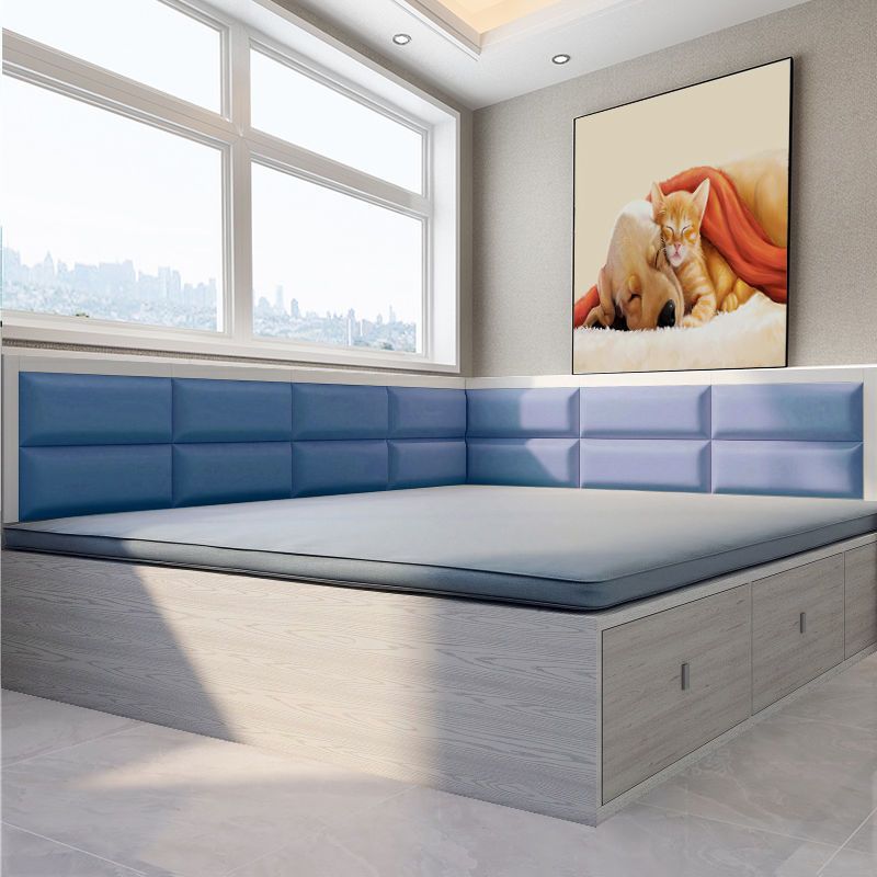 款式1 榻榻米软包墙围炕围子墙自粘墙贴防撞床头靠背靠垫卧室踏踏米床